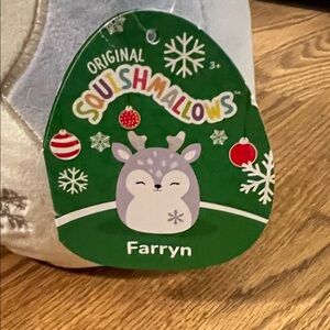 Squishmallows Farryn Gray and White Plush